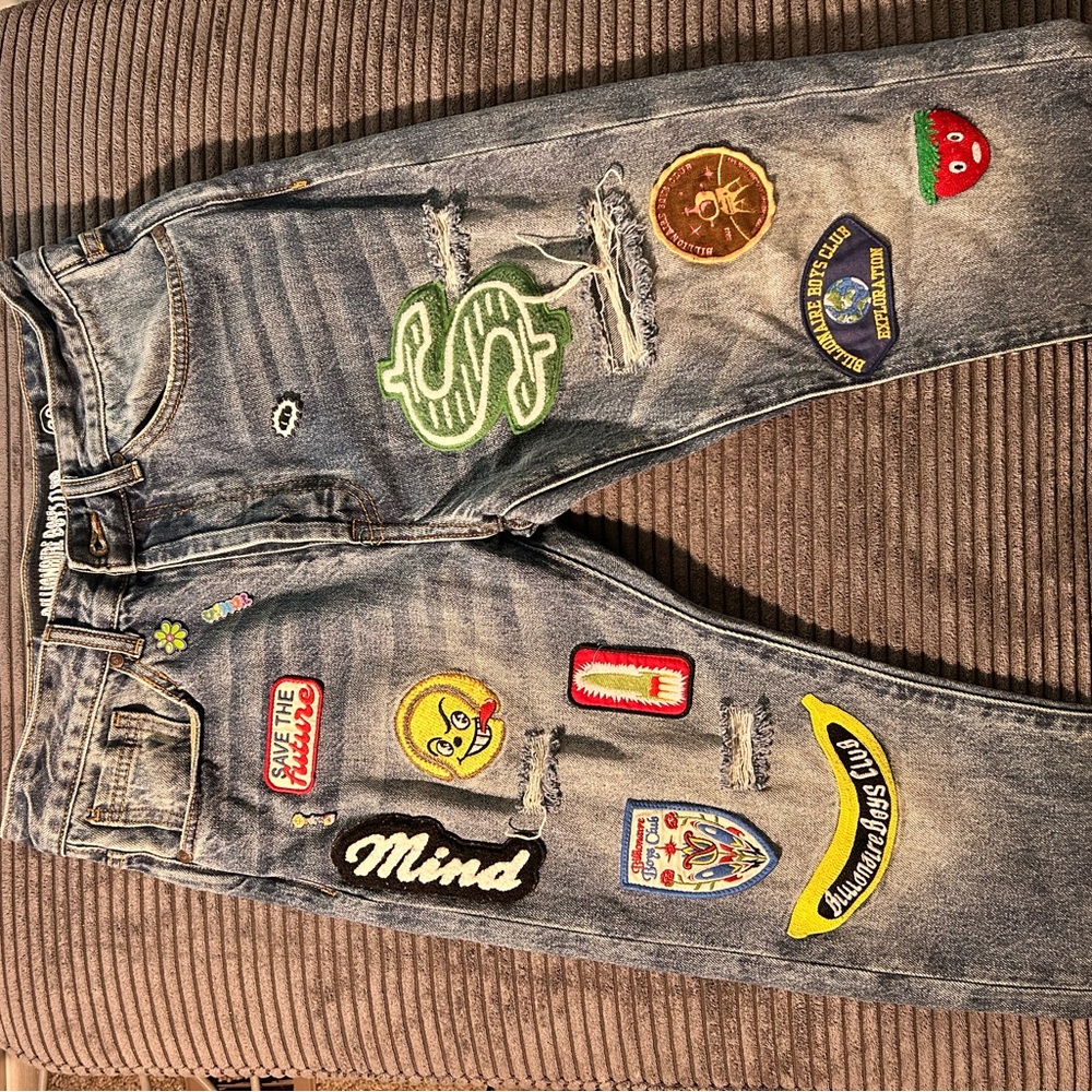 Men's Bullionaire Boys Club Distressed Patchwork Jeans